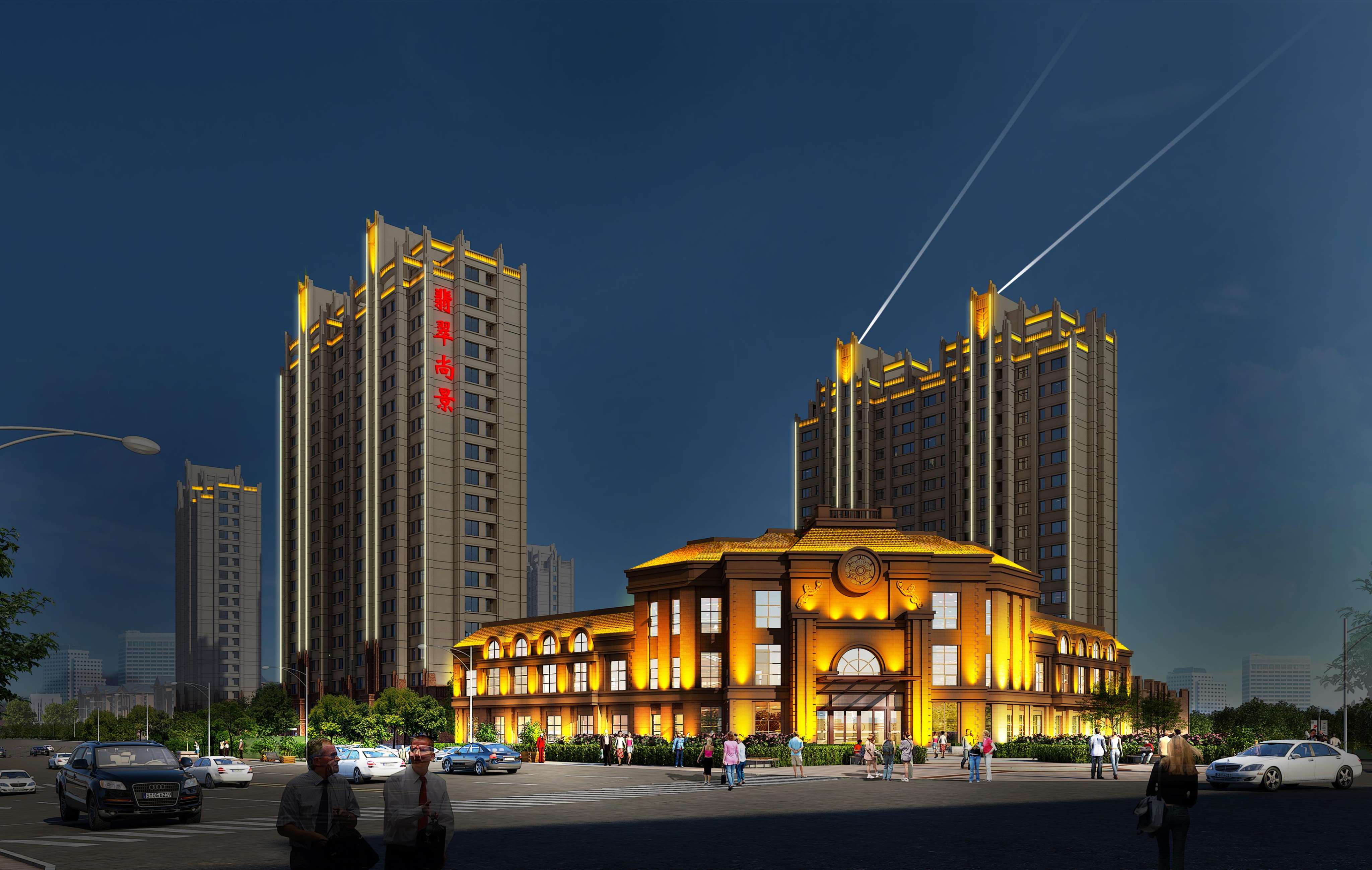 翡翠尚景住宅樓亮化